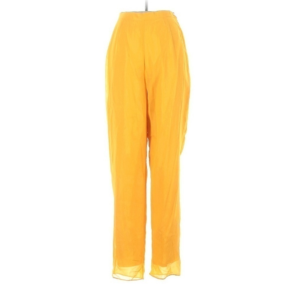 Ashro women’s size 6 lined straight leg high-rise dress pant yellow